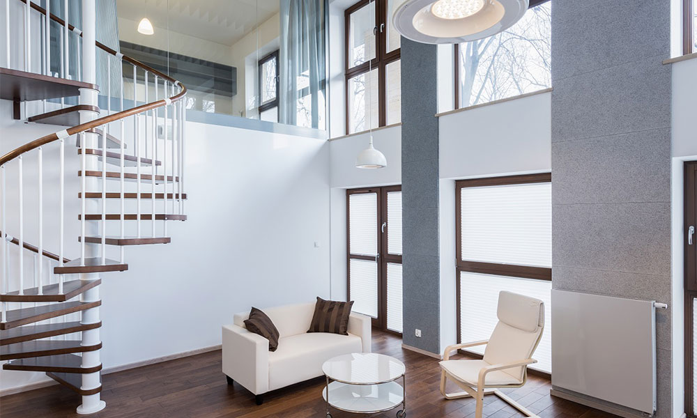 Spiral staircase loft conversion